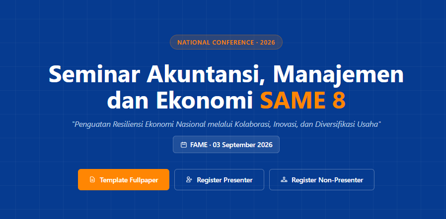 Seminar Akuntansi, Manajemen, dan Ekonomi (SAME) ke-8